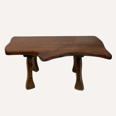 Brutalist Dutch Wabi Sabi Organic Oak Tree Table, 1960s-BHG-1088823