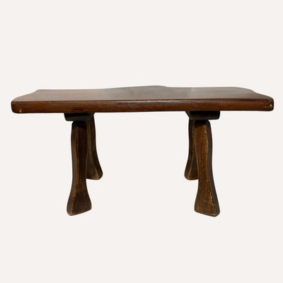 Brutalist Dutch Wabi Sabi Organic Oak Tree Table, 1960s-BHG-1088823