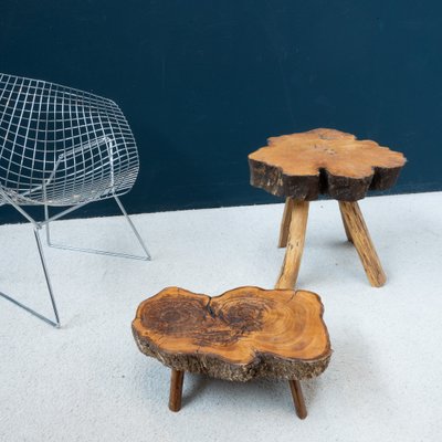 Brutalist Elm Coffee Table Set, 1960, Set of 2-RB-1765158