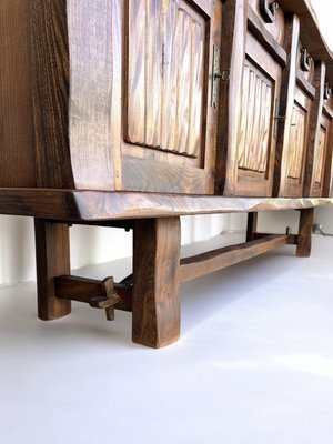 Brutalist Elm Sideboard, 1980s-AXR-2023650