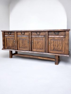 Brutalist Elm Sideboard, 1980s-AXR-2023650