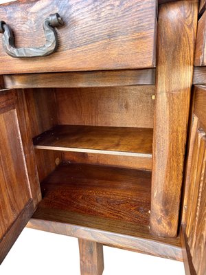 Brutalist Elm Sideboard, 1980s-AXR-2023650