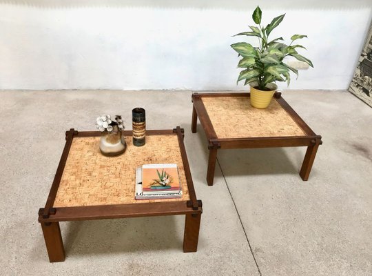 Brutalist Farmer Side Tables with Reversible Tops by Gerd Lange for Bofinger, 1960s, Set of 2-JP-724327