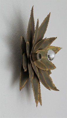 Brutalist Flower Wall Lamp from Maison Jansen-ESB-1376811