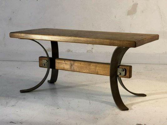 Brutalist Folk Art Coffee Table, 1970s-NLF-678312