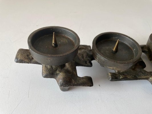 Brutalist German Bronze Candle Holder, 1960s-RDS-1307150