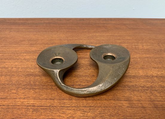 Brutalist German Bronze Candleholder from Harjes, 1960s-UAH-1425394