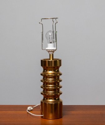 Brutalist Gilt Ceramic Table Lamp in the style of Dümler and Breiden, Germany, 1970s-JE-1378213