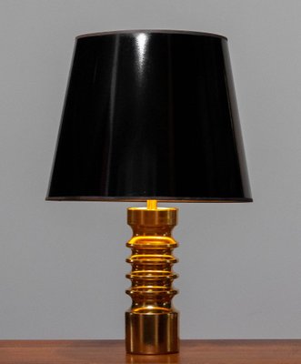 Brutalist Gilt Ceramic Table Lamp in the style of Dümler and Breiden, Germany, 1970s-JE-1378213