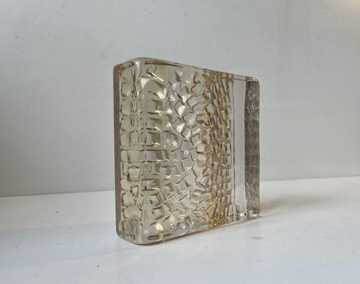 Brutalist Glass Block Sculpture from Kosta Boda, 1970s-LCR-1000470