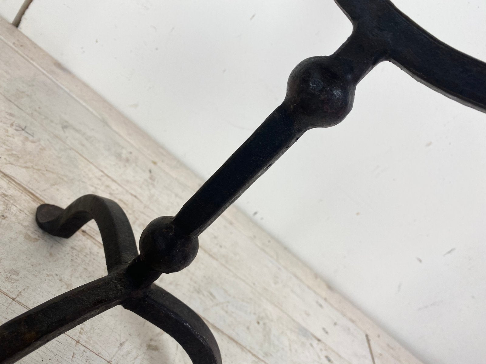 Brutalist Hand-Forged Iron Candle Holder