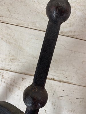 Brutalist Hand-Forged Iron Candle Holder-WZZ-901036