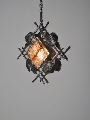 Brutalist Hanging Lamp attributed to Tom Ahlström & Hans Ehrlich, 1960s-VCR-1765035