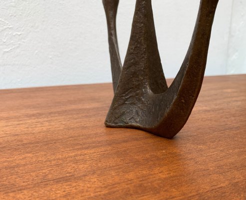 Brutalist Heavy Bronze 3-Arm Candleholder from Dalbeck, 1960s-UAH-1294650