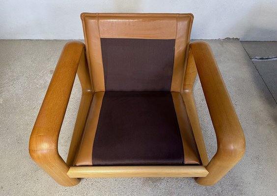 Brutalist Hombre Leather Lounge Chair by Burkhard Vogtherr for Rosenthal Studio-Line, Germany, 1970s-JP-1783472