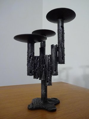 Brutalist Iron Candleholder, 1960s-RDW-560300