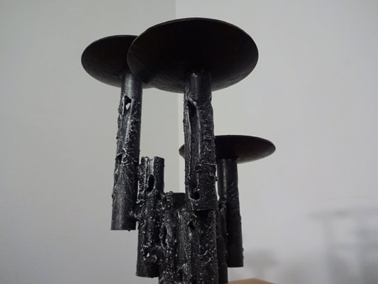 Brutalist Iron Candleholder, 1960s-RDW-560300