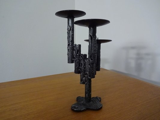 Brutalist Iron Candleholder, 1960s-RDW-560300