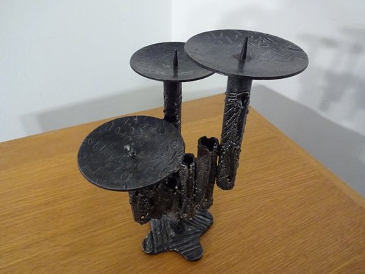 Brutalist Iron Candleholder, 1960s-RDW-560300