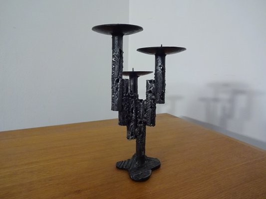 Brutalist Iron Candleholder, 1960s-RDW-560300