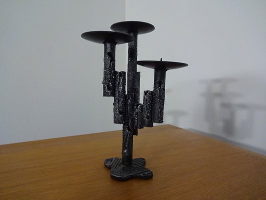 Brutalist Iron Candleholder, 1960s-RDW-560300