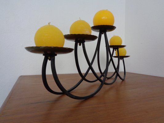 Brutalist Iron Candleholder, 1960s-RDW-1288818