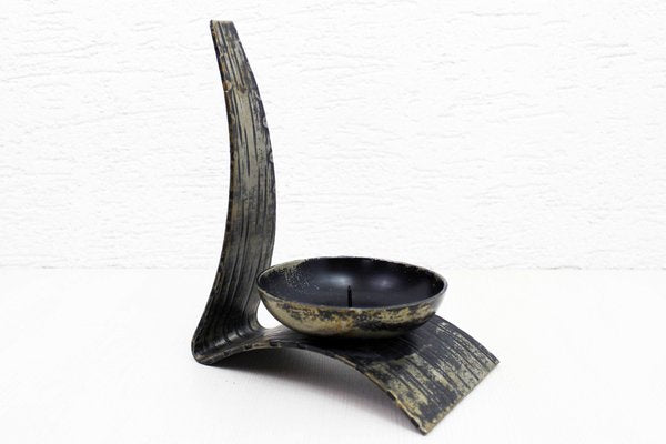 Brutalist Iron Candleholder, 1970s-BQF-1773548