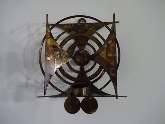 Brutalist Iron Candleholder by Henrik Horst, 1960s-RDW-628186