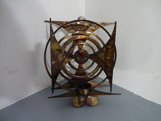 Brutalist Iron Candleholder by Henrik Horst, 1960s-RDW-628186