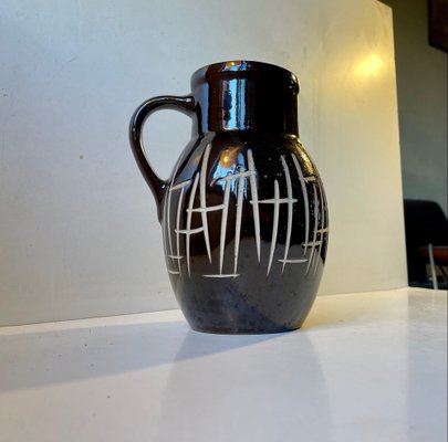 Brutalist Jug in Glazed Stoneware from Keramo Kostelec, 1950s-LCR-1241072