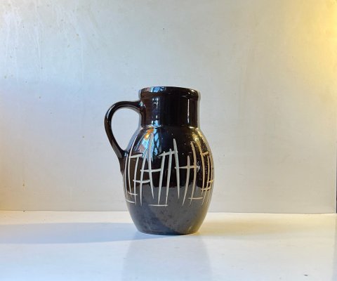 Brutalist Jug in Glazed Stoneware from Keramo Kostelec, 1950s-LCR-1241072