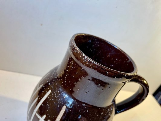 Brutalist Jug in Glazed Stoneware from Keramo Kostelec, 1950s-LCR-1241072