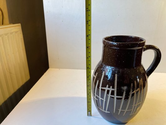 Brutalist Jug in Glazed Stoneware from Keramo Kostelec, 1950s-LCR-1241072