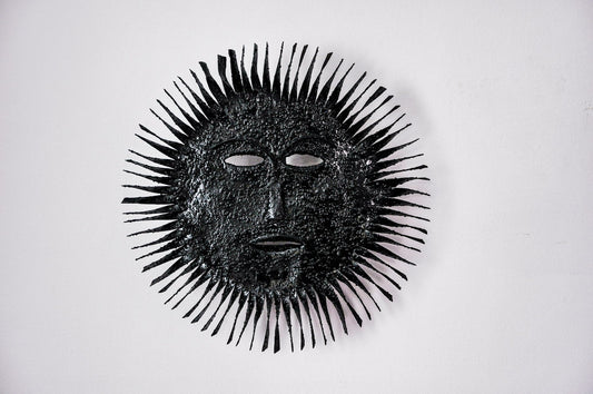 Brutalist Large Sun Sconce, Spain, 1970s