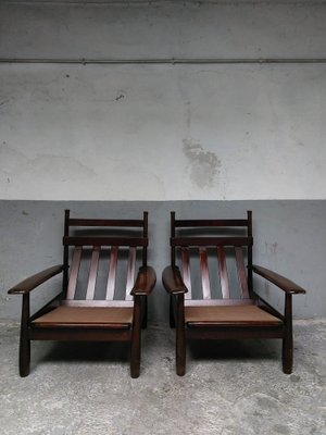 Brutalist Lounge Chairs, 1960s, Set of 2-AIF-1780295