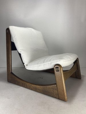 Brutalist Lounge Low Relax Chair in Bouclé by Carl Straub, 1970s-BHG-1818753