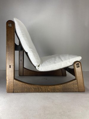 Brutalist Lounge Low Relax Chair in Bouclé by Carl Straub, 1970s-BHG-1818753