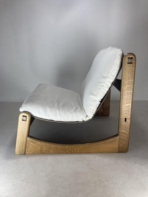 Brutalist Lounge Low Relax Chair in Bouclé by Carl Straub, 1970s-BHG-1818753