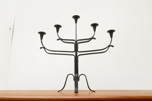 Brutalist Metal Candle Holder-UAH-1057026