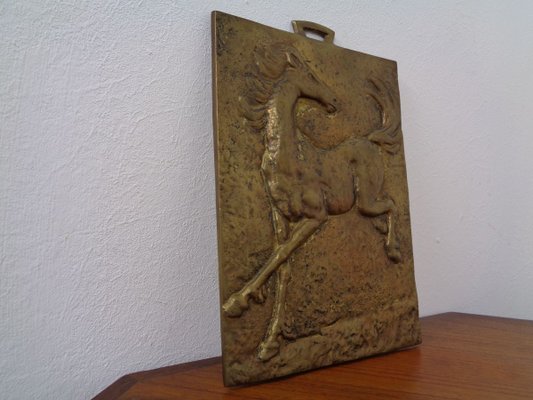 Brutalist Metal Horse Wall Panel, 1960s-RDW-902211