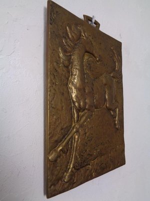 Brutalist Metal Horse Wall Panel, 1960s-RDW-902211