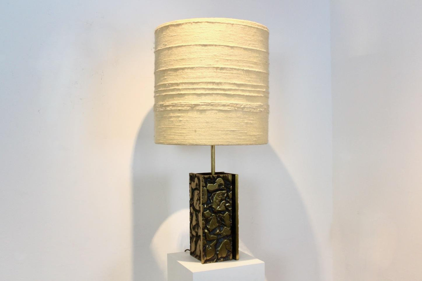 Brutalist Metal Sculptured Table Lamp