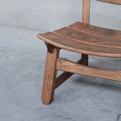 Brutalist Mid-Century Low Wooden Lounge Chairs-JRP-1112637