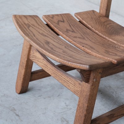 Brutalist Mid-Century Low Wooden Lounge Chairs-JRP-1112637