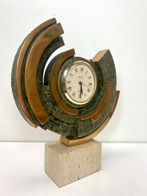 Brutalist Modern Art Clock from Borghese, 1980s-WZZ-1429006