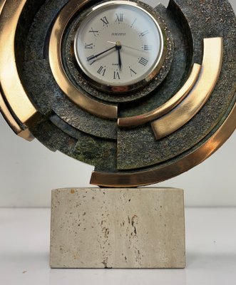 Brutalist Modern Art Clock from Borghese, 1980s-WZZ-1429006