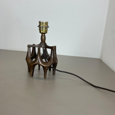 Brutalist Modern Bronze Table Light by Michael Harjes, Germany 1960s-QZ-1735704