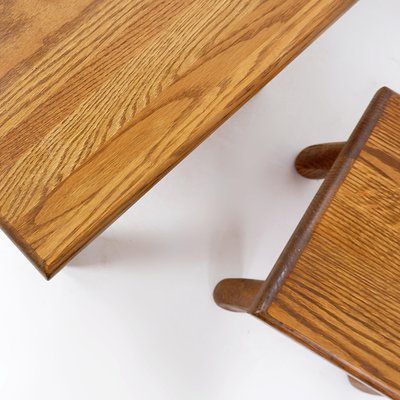 Brutalist Nesting Tables in Oak, 1960s, Set of 3-NYF-2024134