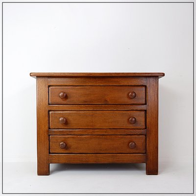 Brutalist Oak Chest of Drawers, 1960s-NYF-2018978