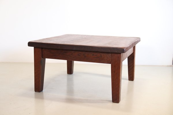 Brutalist Oak Coffee Table, 1970s-BQ-1693390